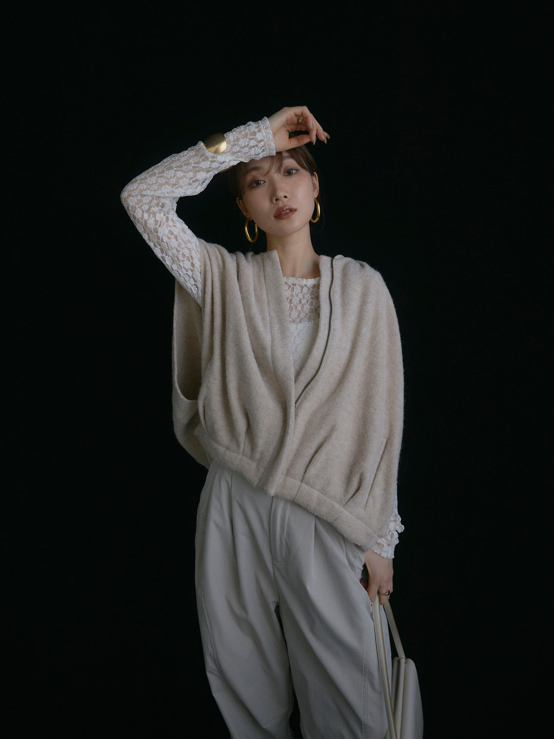 【Allure】[SET]ウール混コクーンブルゾン+ウール混コクーンブルゾン(2set)