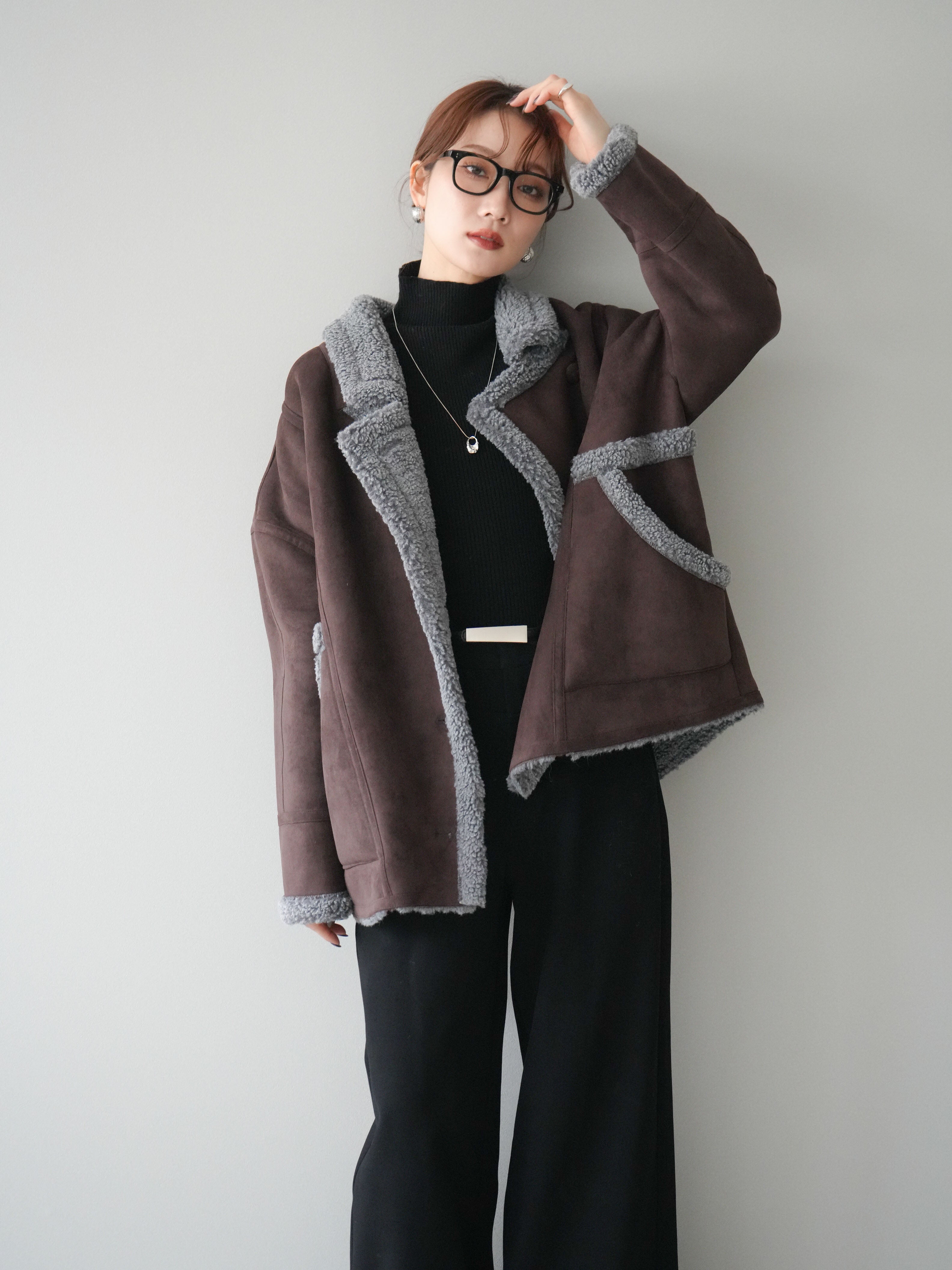 予約]ムートンボアジャケット/brown – Lumier