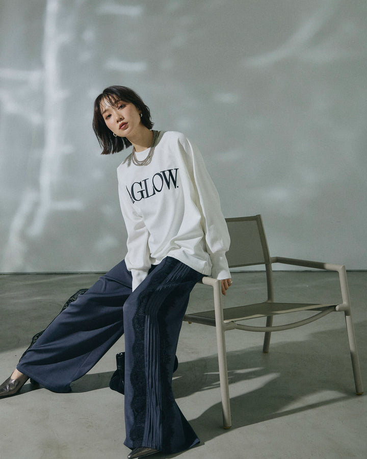 【Allure】[SET]ブークレダンボールロゴ刺繍プルオーバー+ブークレダンボールロゴ刺繍プルオーバー(2set)