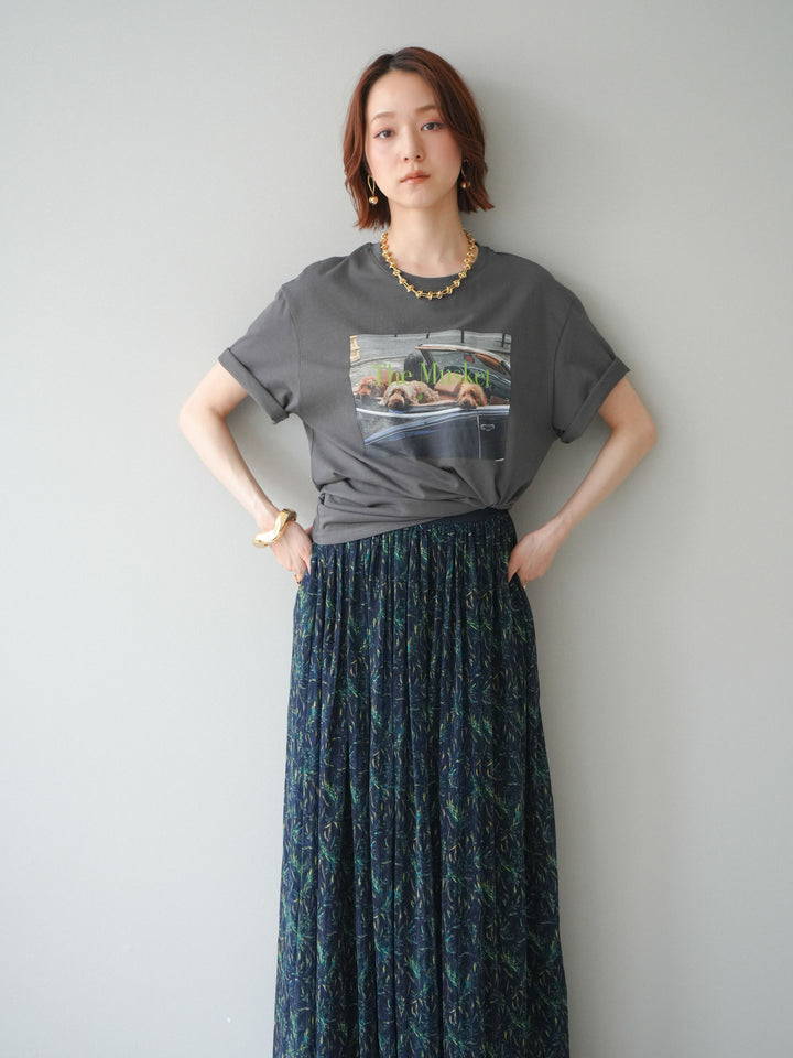 [予約]ドッグフォトTEE/charcoal