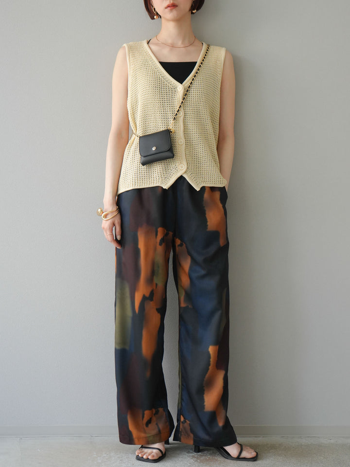 【預購】華夫格針織背心/黃色