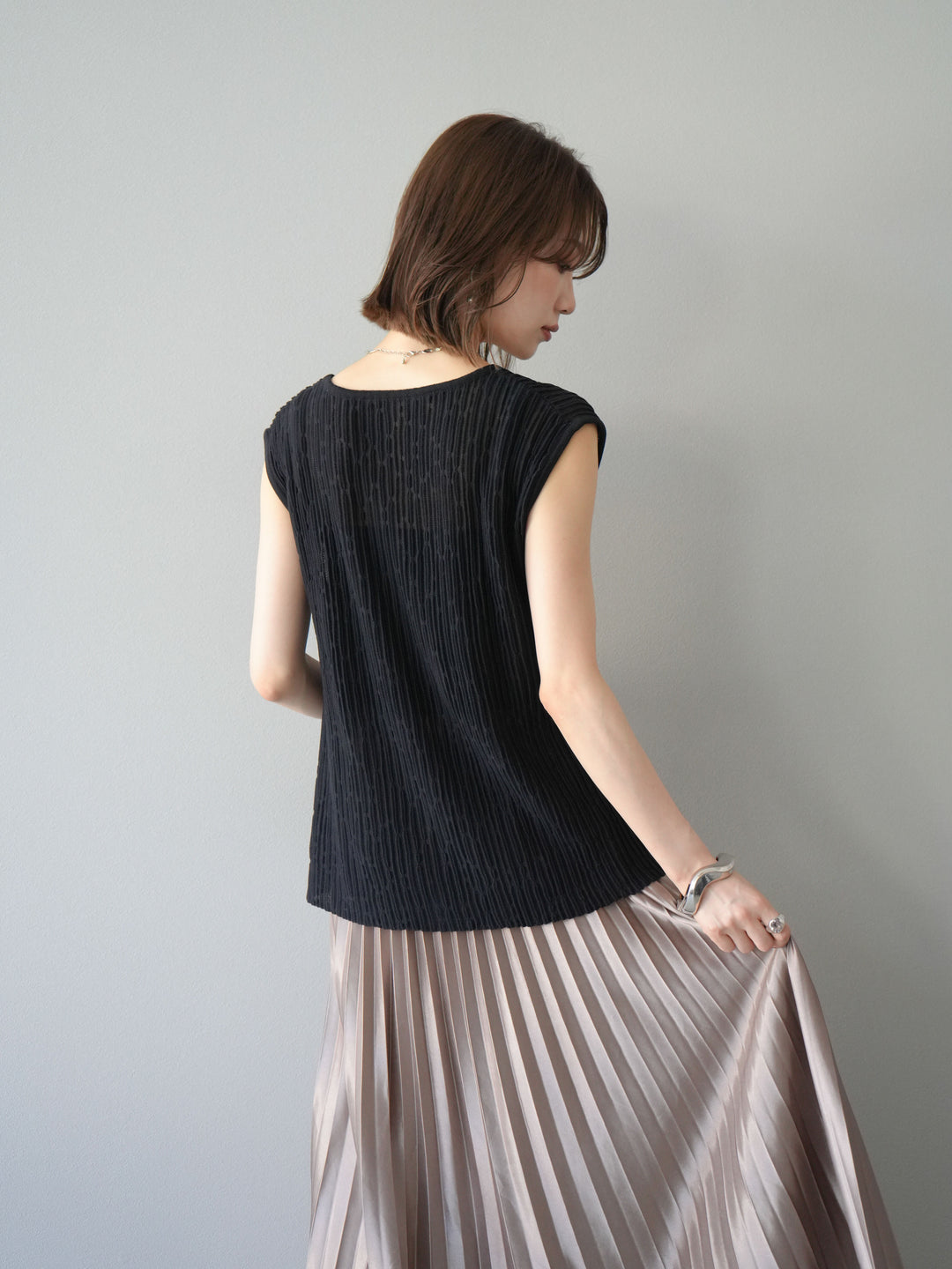 [預購] 波夏針織背心/黑色