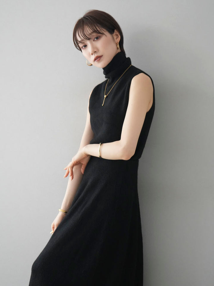 [Pre-order] Knit skirt set up/Black