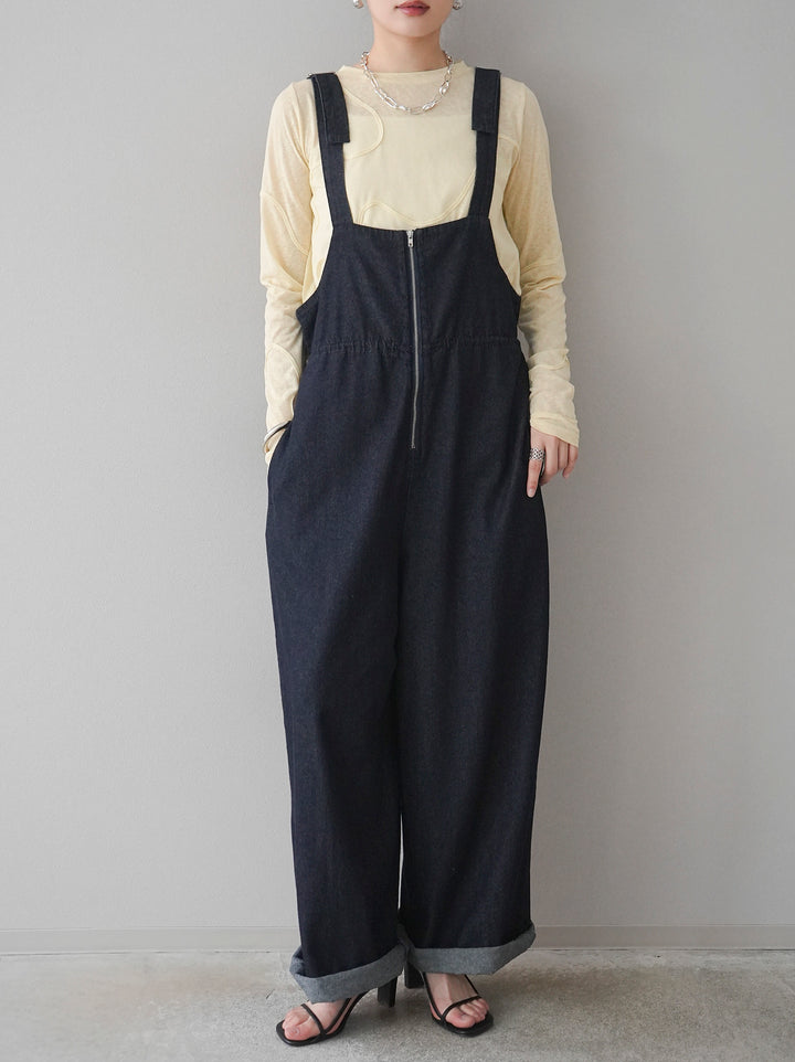 [預購] 繩繡透視長袖T卹 / 黃色