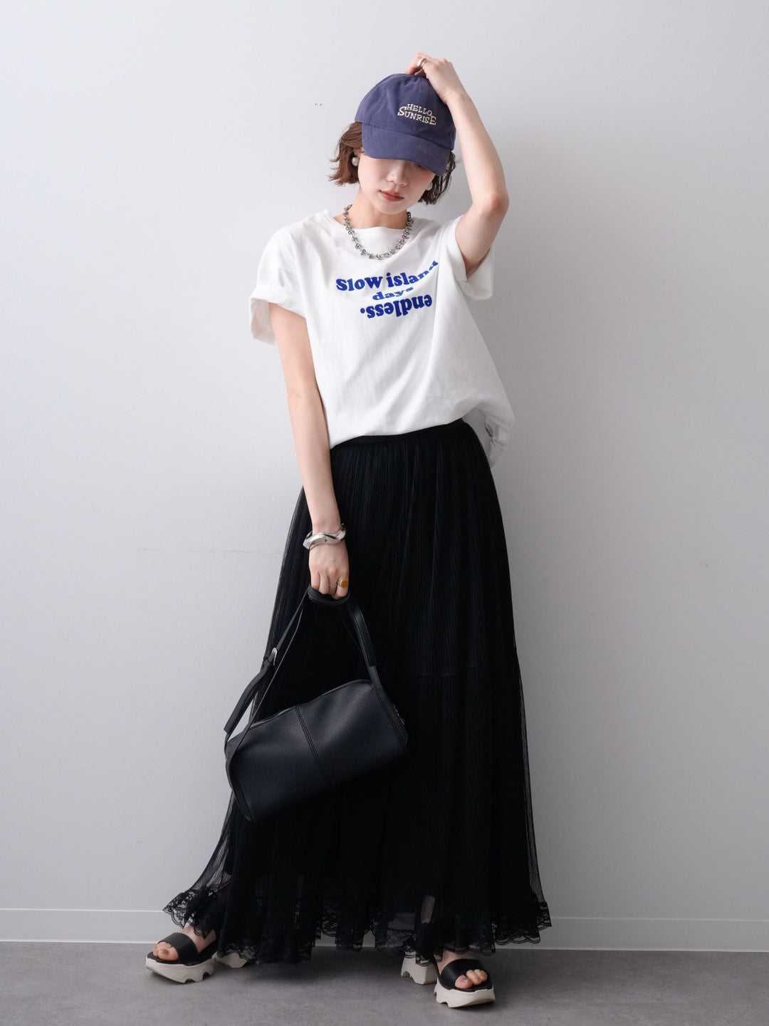 [SET]フロッキーロゴTEE+チュールレーススカート(2set)
