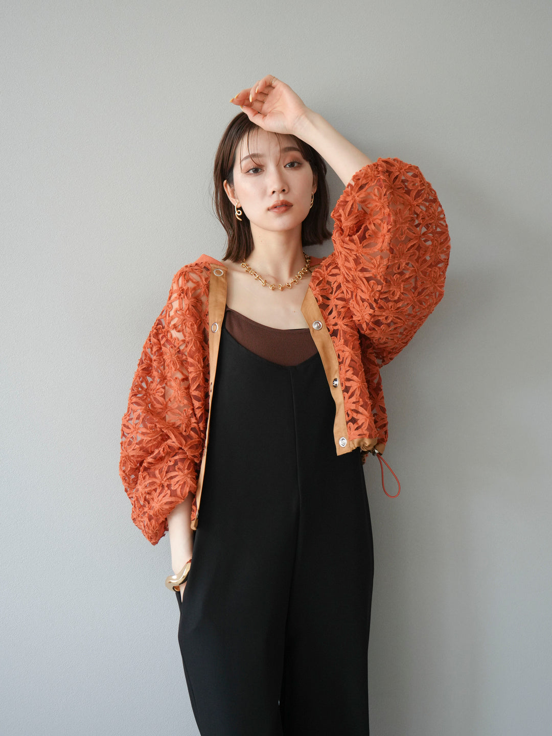 [套裝] 蕾絲透明上衣 + 選配配件套裝（2 套）