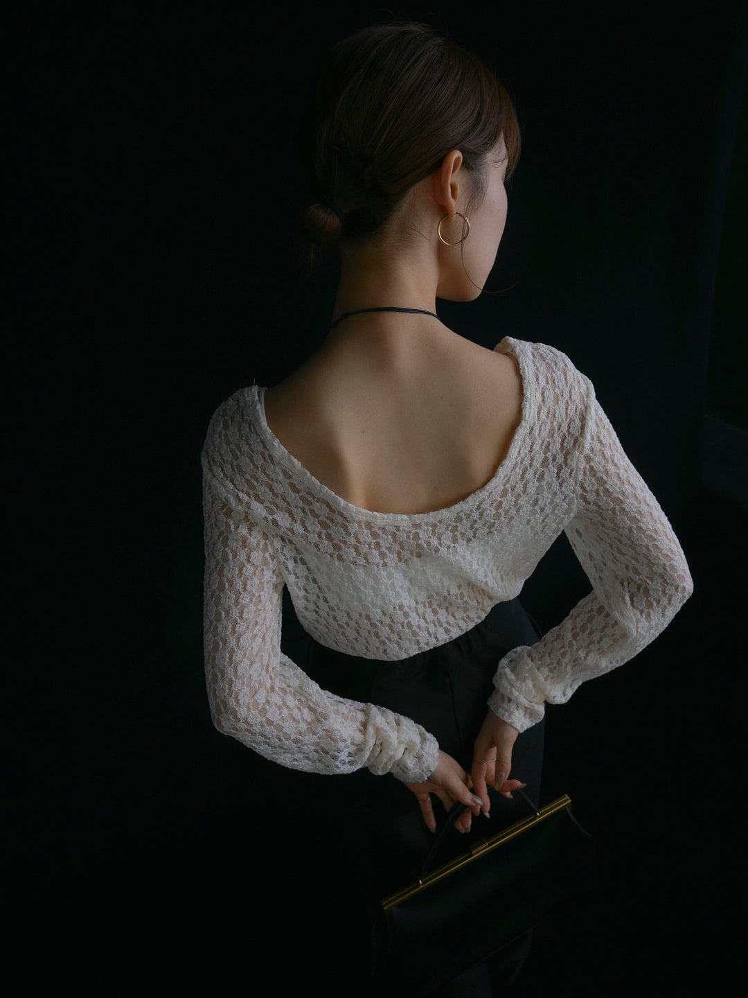 【Allure】[SET]バックラウンドレーストップス+バックラウンドレーストップス(2set)