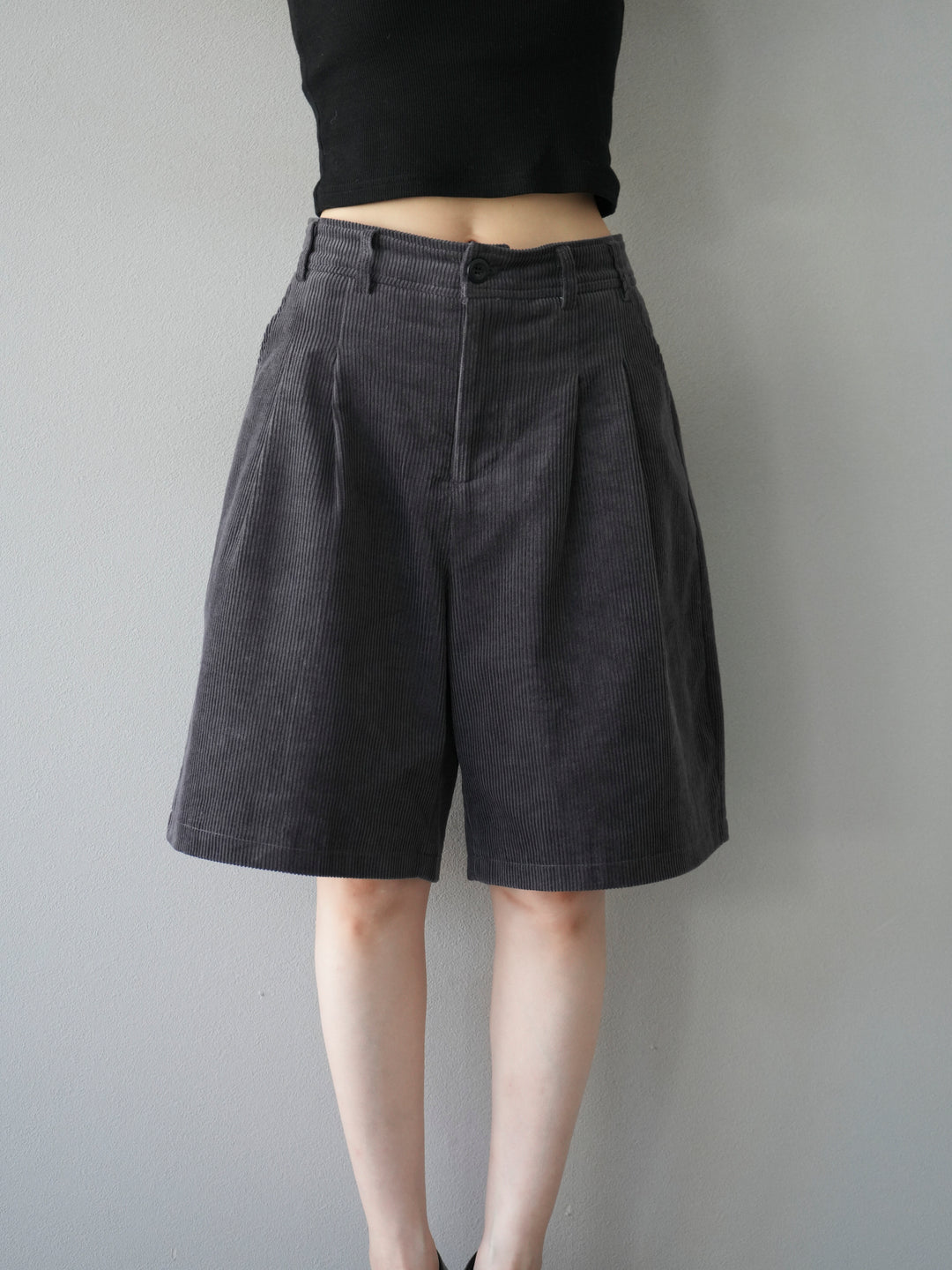 [予約]コーデュロイハーフパンツ/グレー