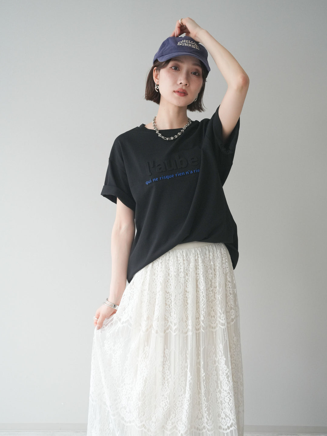 [予約]エンボスロゴTEE/black