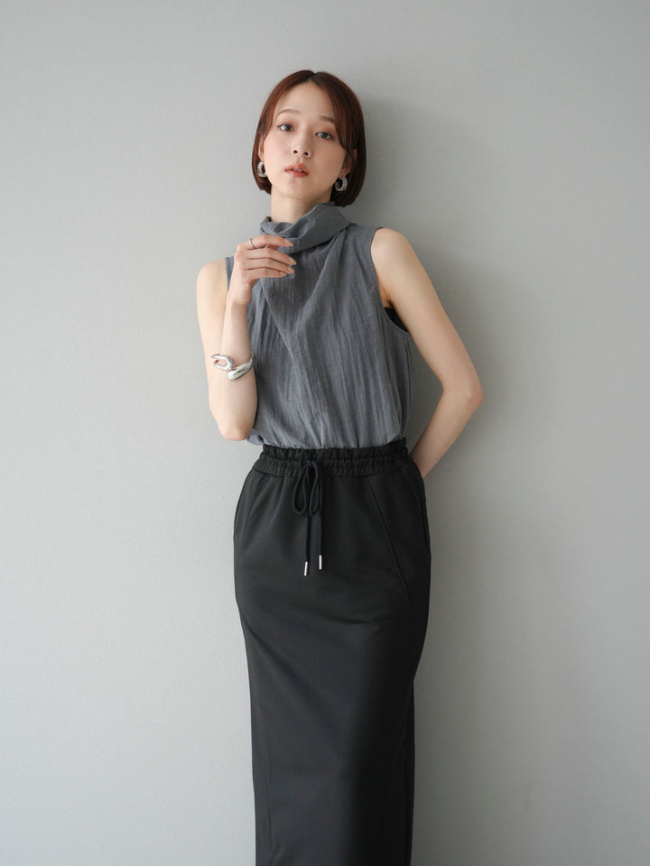 [SET]バックタイノースリーブブラウス+バックタイノースリーブブラウス(2set)