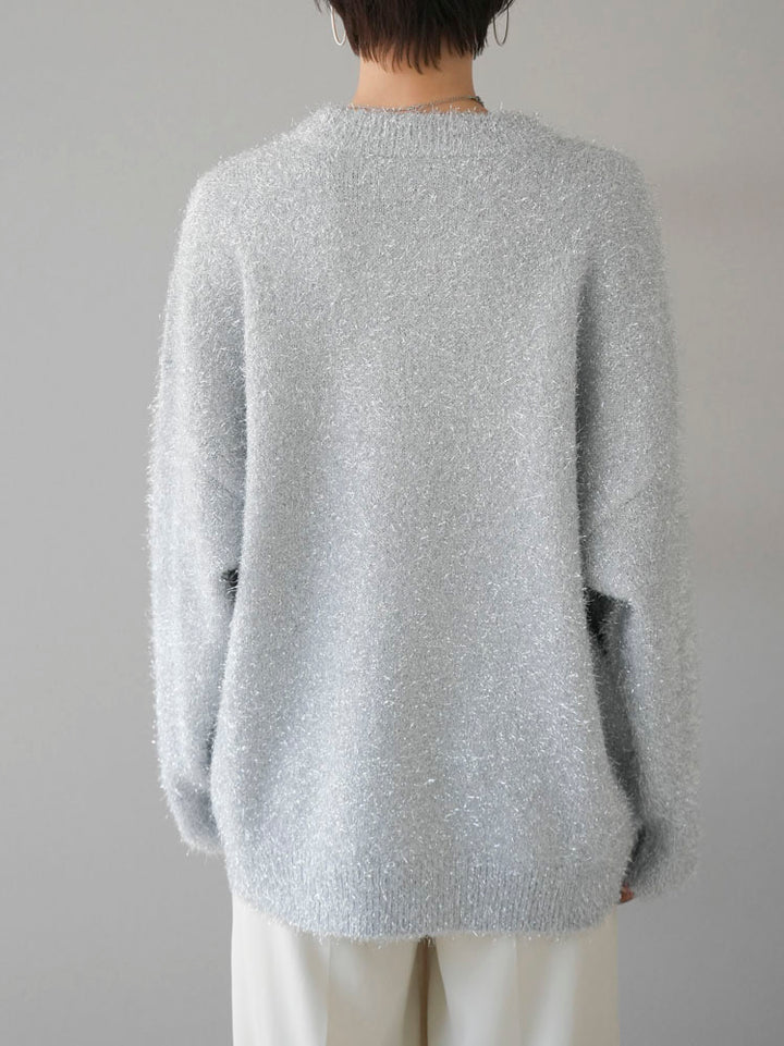 [Pre-order] Glitter knit pullover/silver