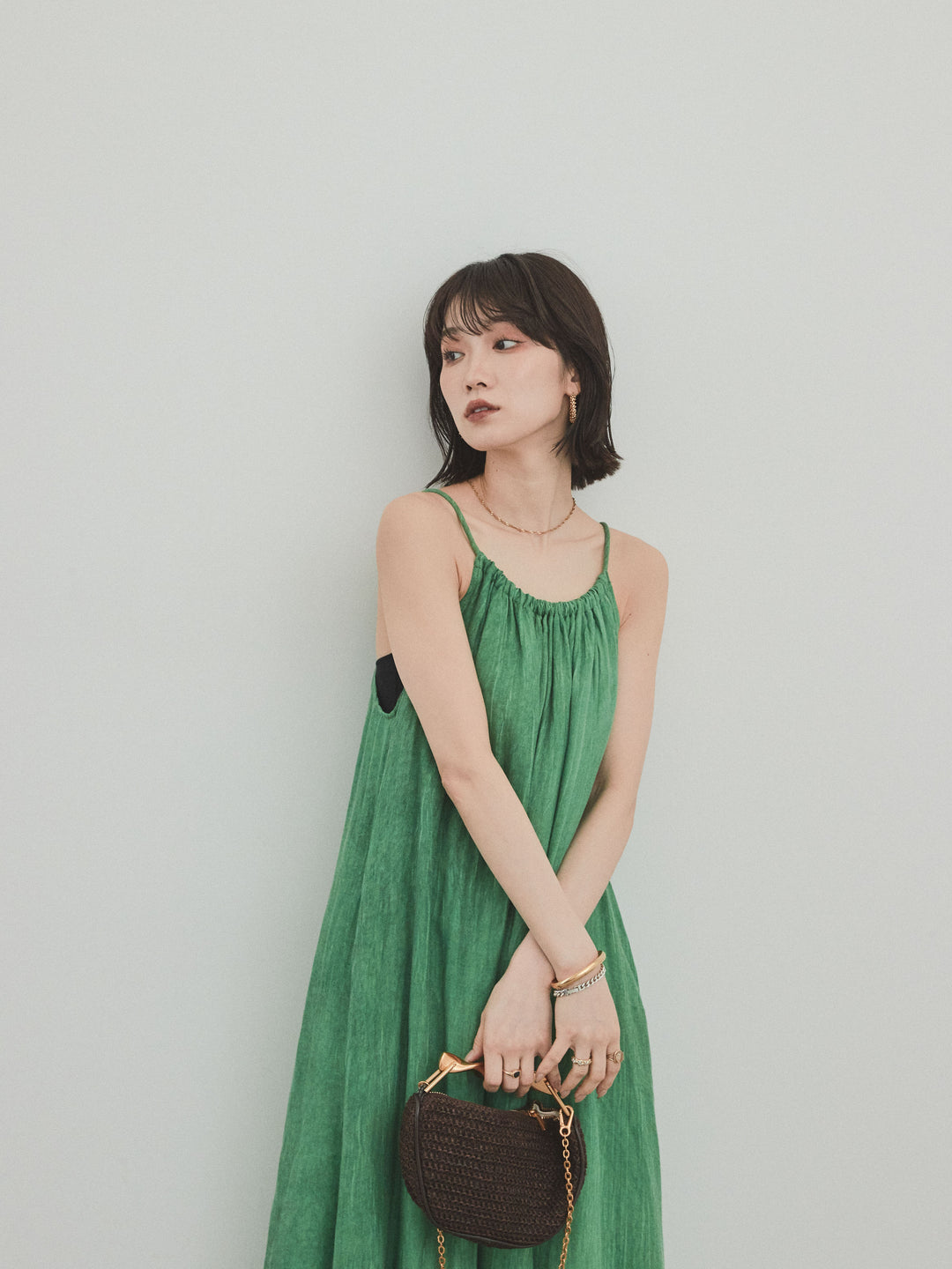 [SET] 不規則染色吊帶裙 + 不規則染色吊帶裙 (2 件套)