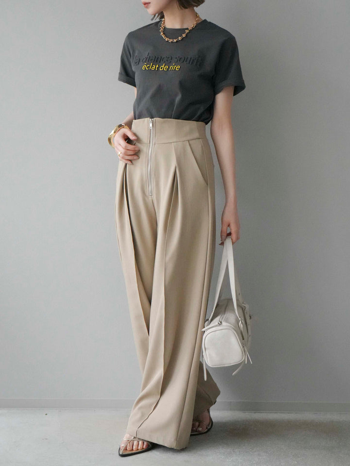 [予約]ラウンドZIPサイドポケットハンドバック/オフ