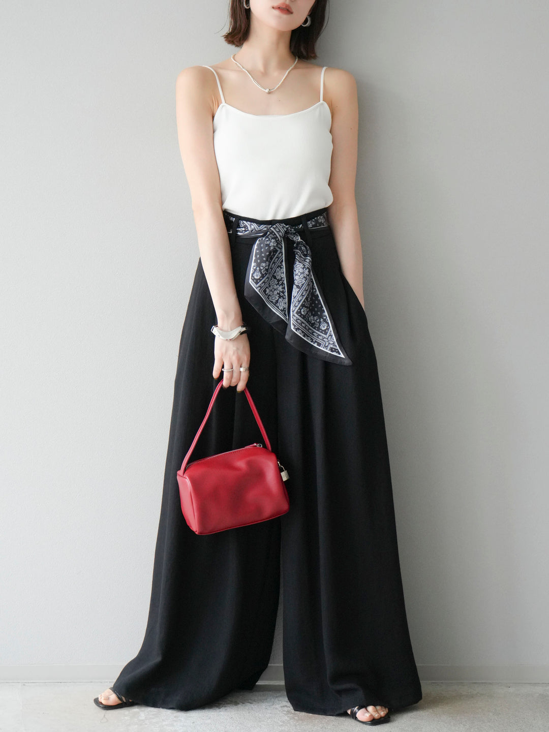 [予約]レーヨンニットキャミソール/オフ