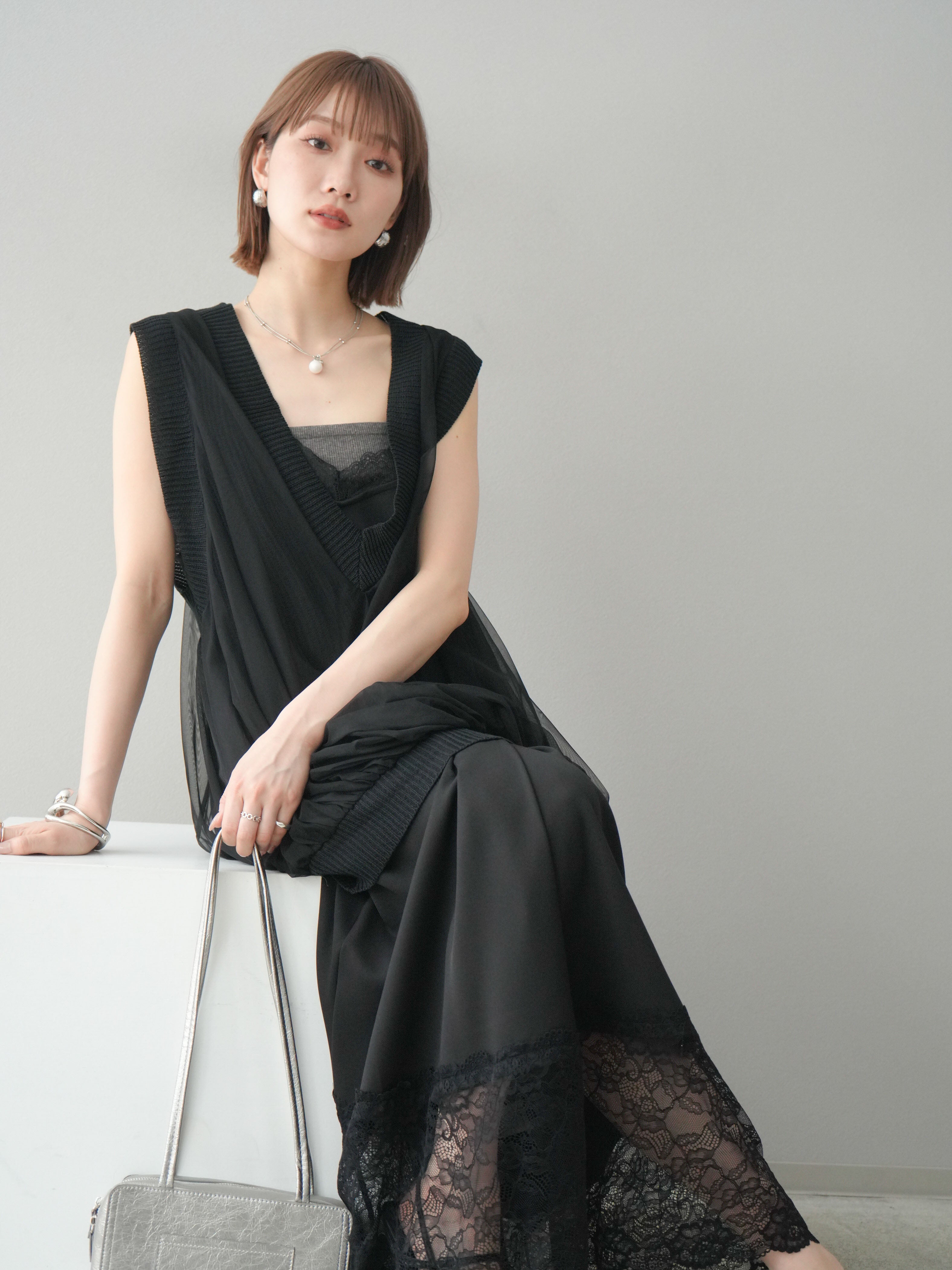 【美品】ダイアグラム バックチュールジレ ベスト ブラック 美品】ダイアグラム バックチュールジレ ベスト ブラック バック