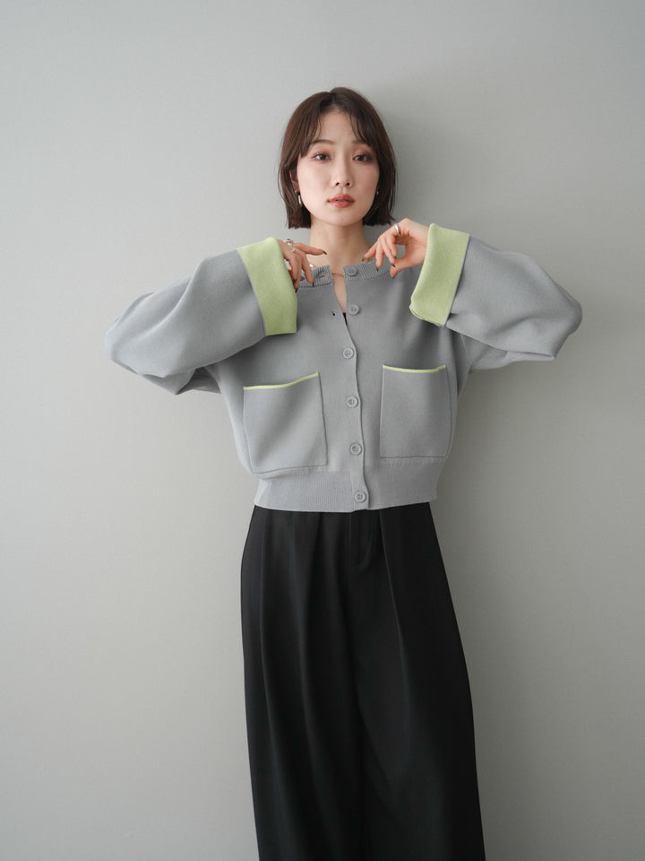 [SET]レーヨンポリダブルフェイスニットカーディガン+ベルトループデザインワイドパンツ(2set)