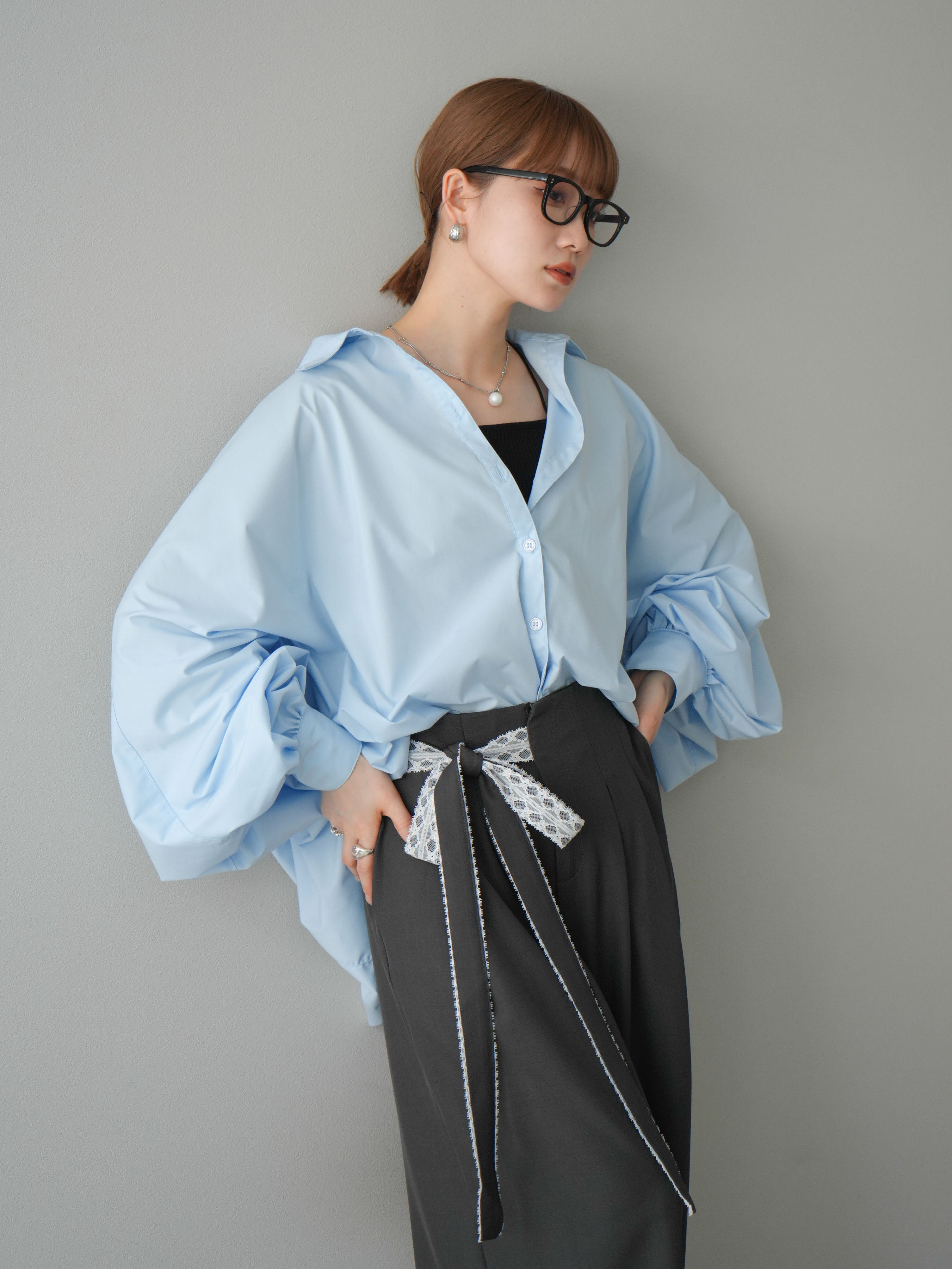 予約]ブロードドルマンシャツ/ライトブルー – Lumier