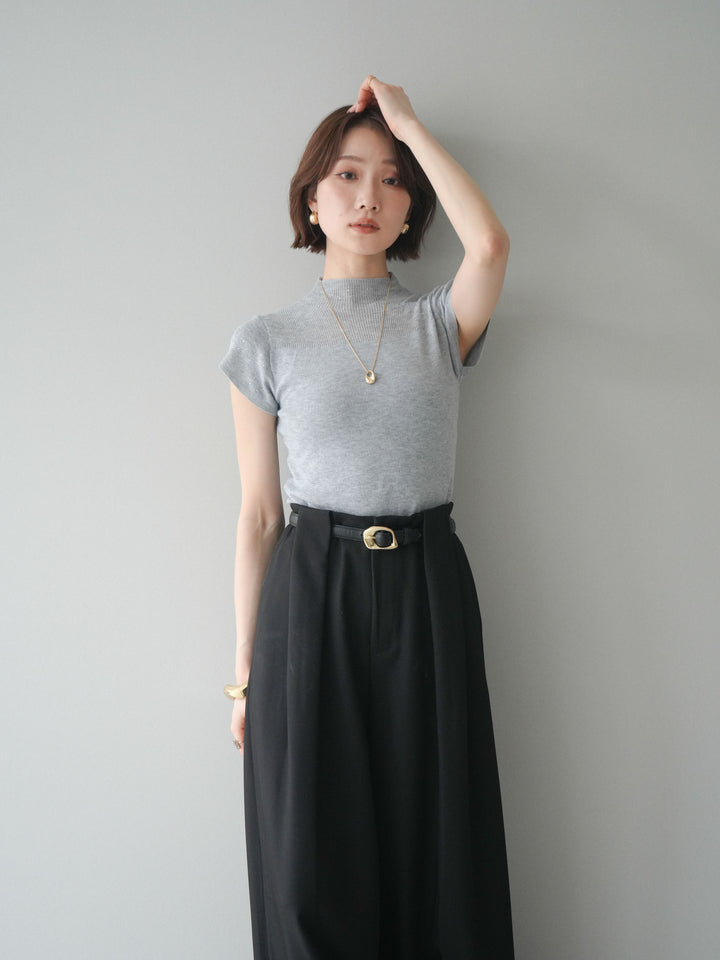 [SET]ビジューシアーフレンチニット+選べるアクセセット(2set)