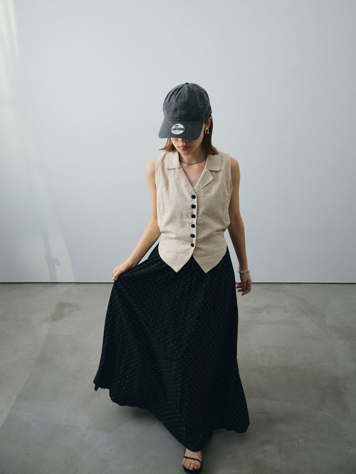 [SET]リネンライクテーラードジレ+リネンライクテーラードジレ(2set)