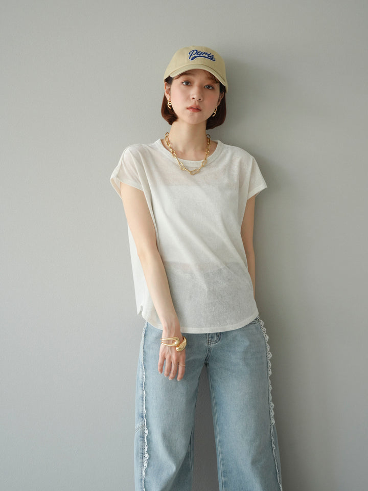 [予約]Parisロゴ刺繍CAP/ベージュ