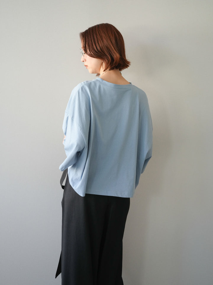 [予約]ボックスシルエットロゴTEE/blue