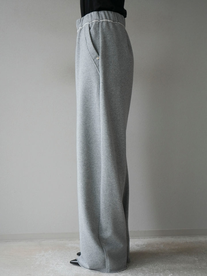 [予約]アウトシームカットオフスエットパンツ/lightgray