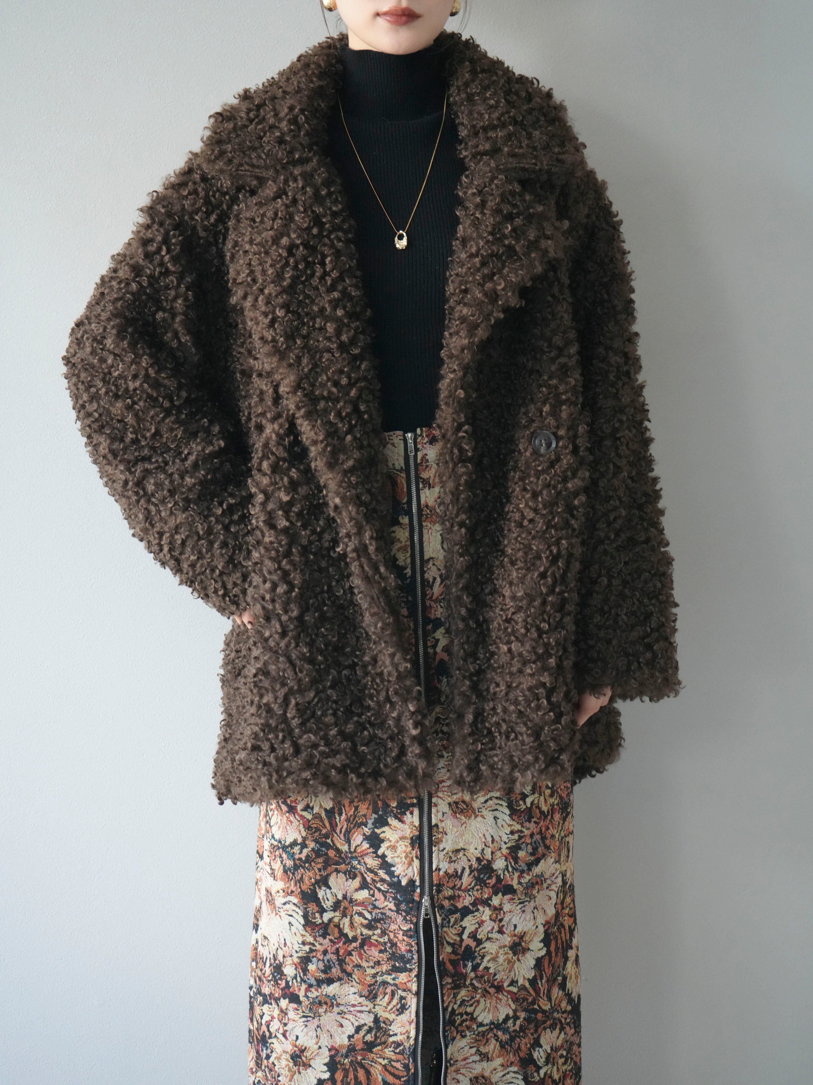 予約]プードルファーダブルミドルコート/brown – Lumier