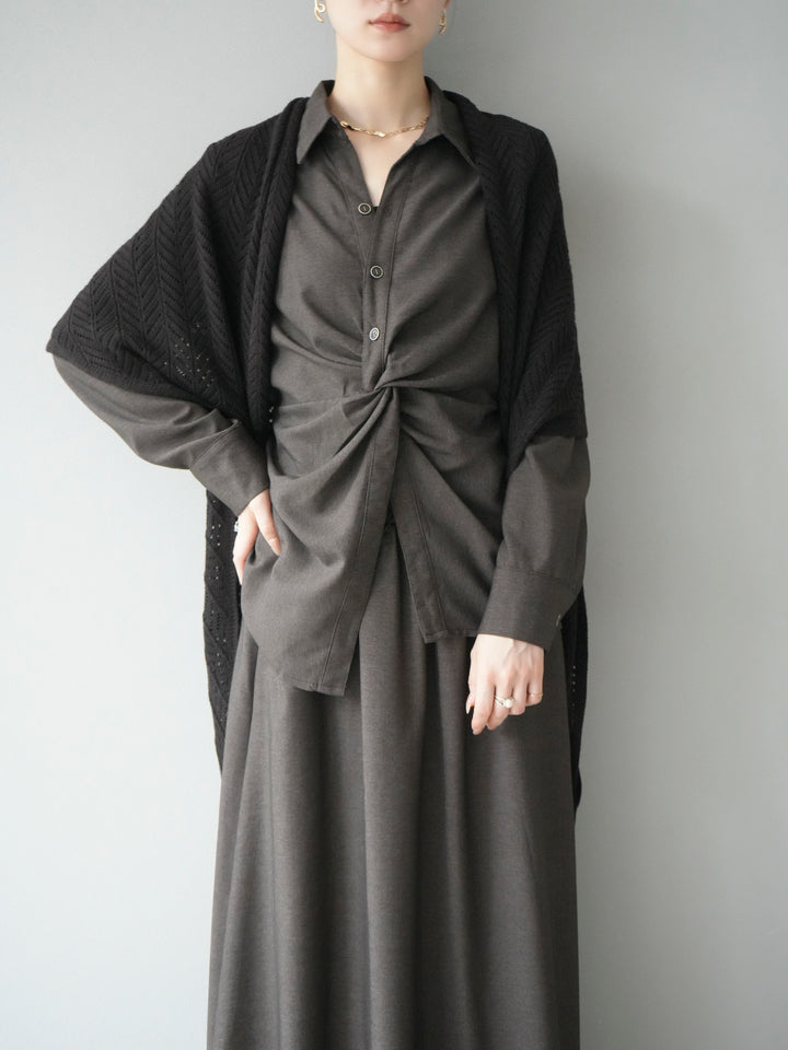 [SET]ツイストデザインシャツ＆スカートSET UP