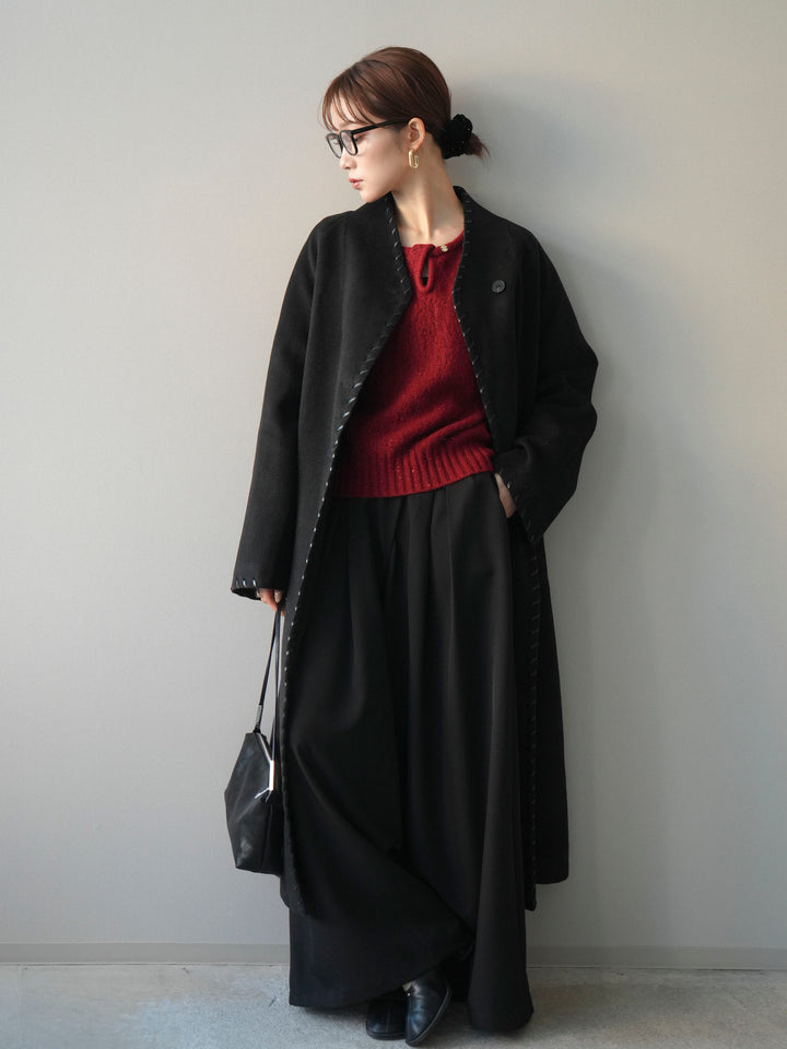 [SET]ハンドステッチ裏中綿ロングコート+ハンドステッチ裏中綿ロングコート(2set)