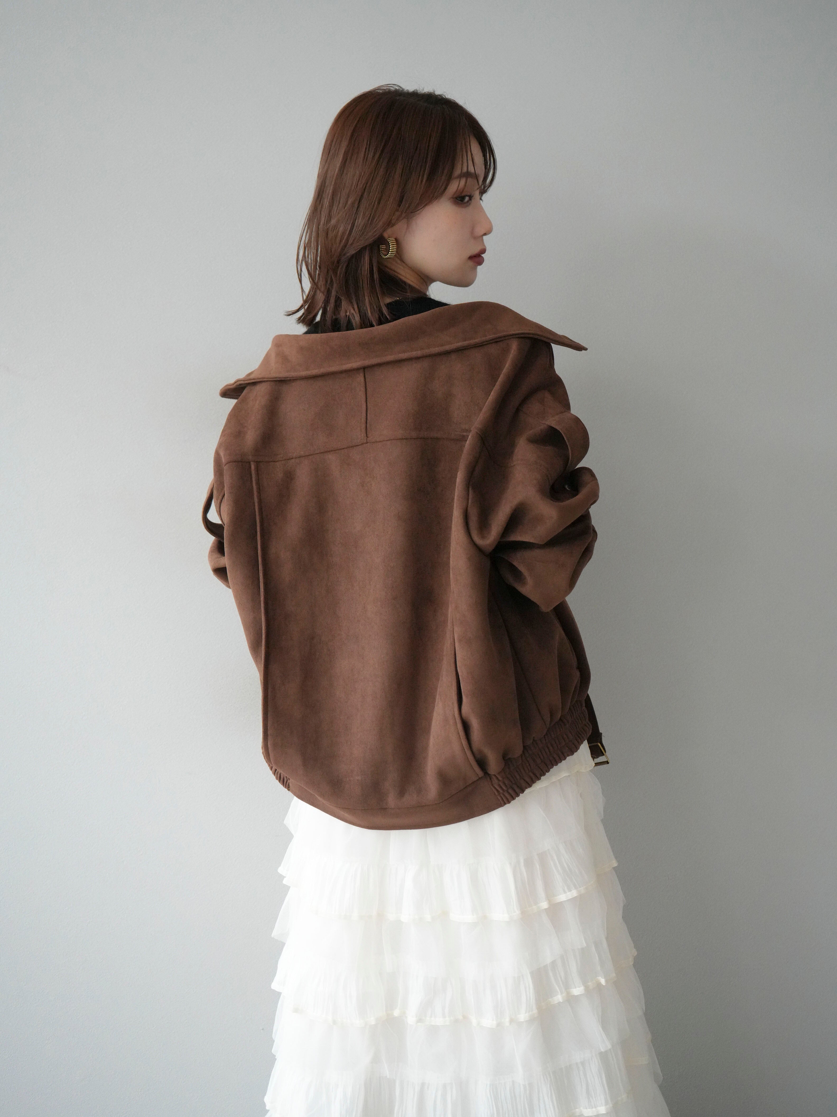 予約]スエードライダースジャケット/ブラウン – Lumier