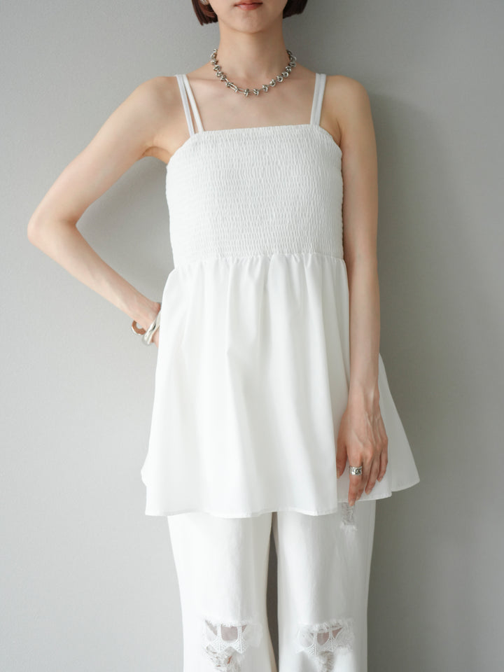 [予約]シャーリングフレアキャミプルオーバー/オフ