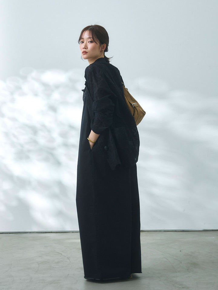 【Allure】[SET]カットオフコットンツイル配色ステッチサロペット+カットオフコットンツイル配色ステッチサロペット(2set)