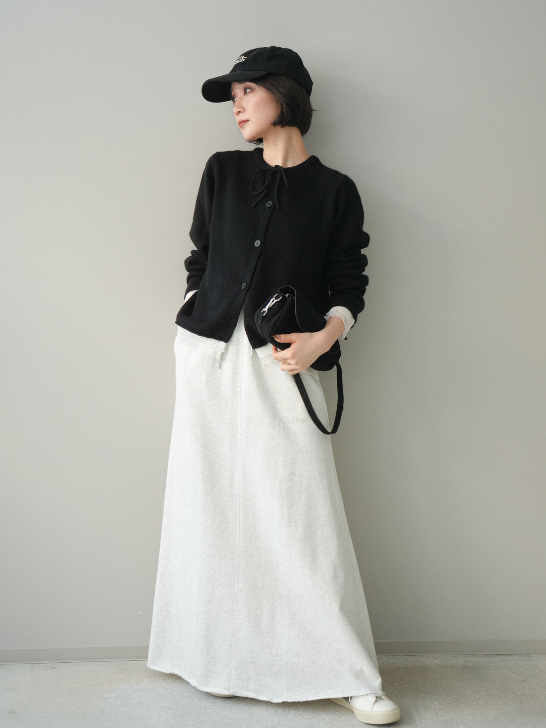 [予約]スウェットフレアロングスカート/oatmeal