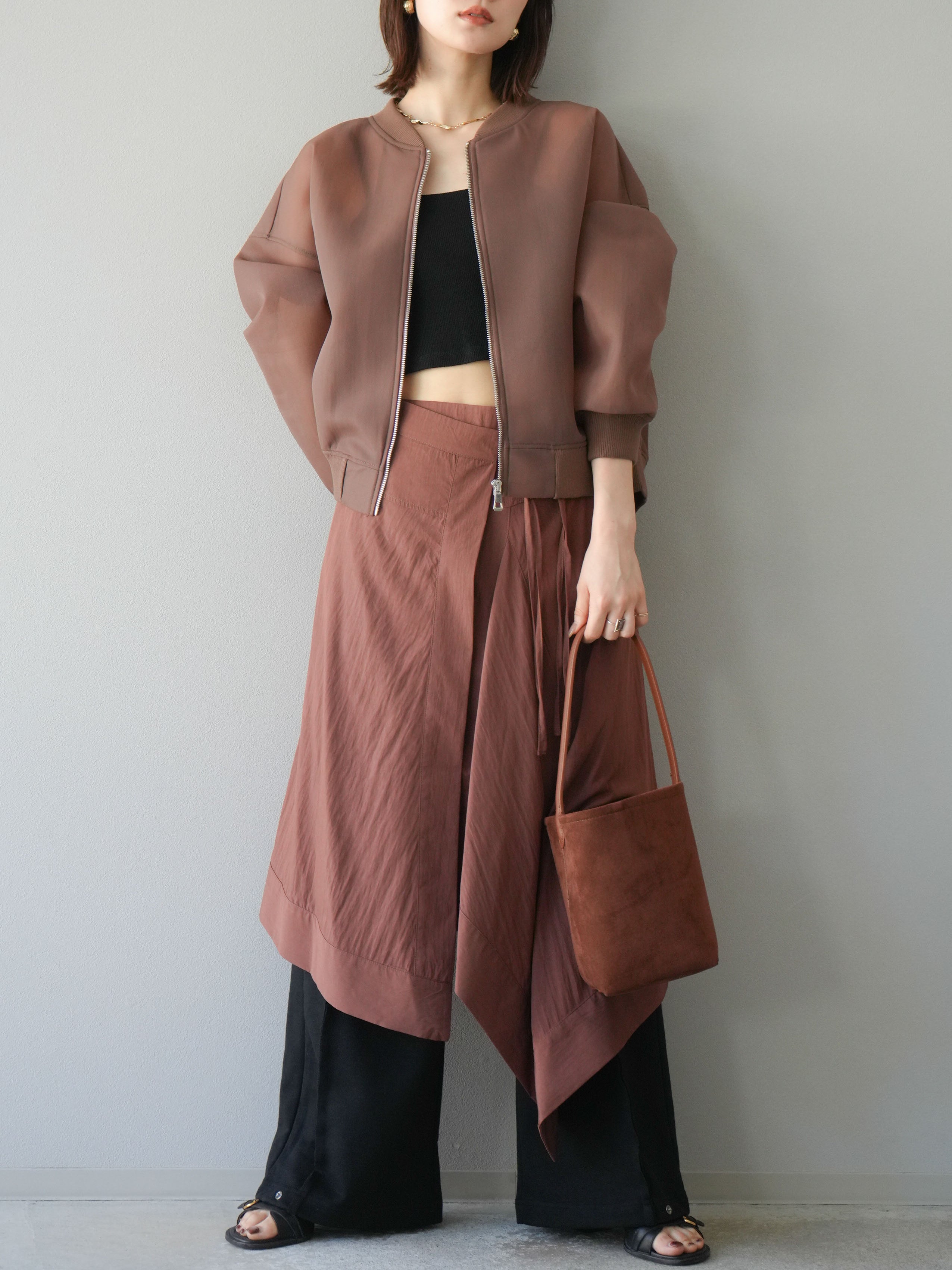 Jenny fax アシンメトリーブラウンミニスカート Jenny fax アシンメトリーブラウンミニスカート - メルカリ