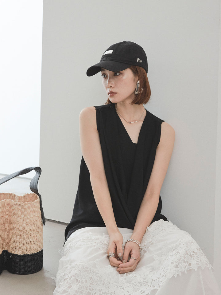 [SET]ドライタッチドレープニットプルオーバー+スカラップレースロングスカート(2set)