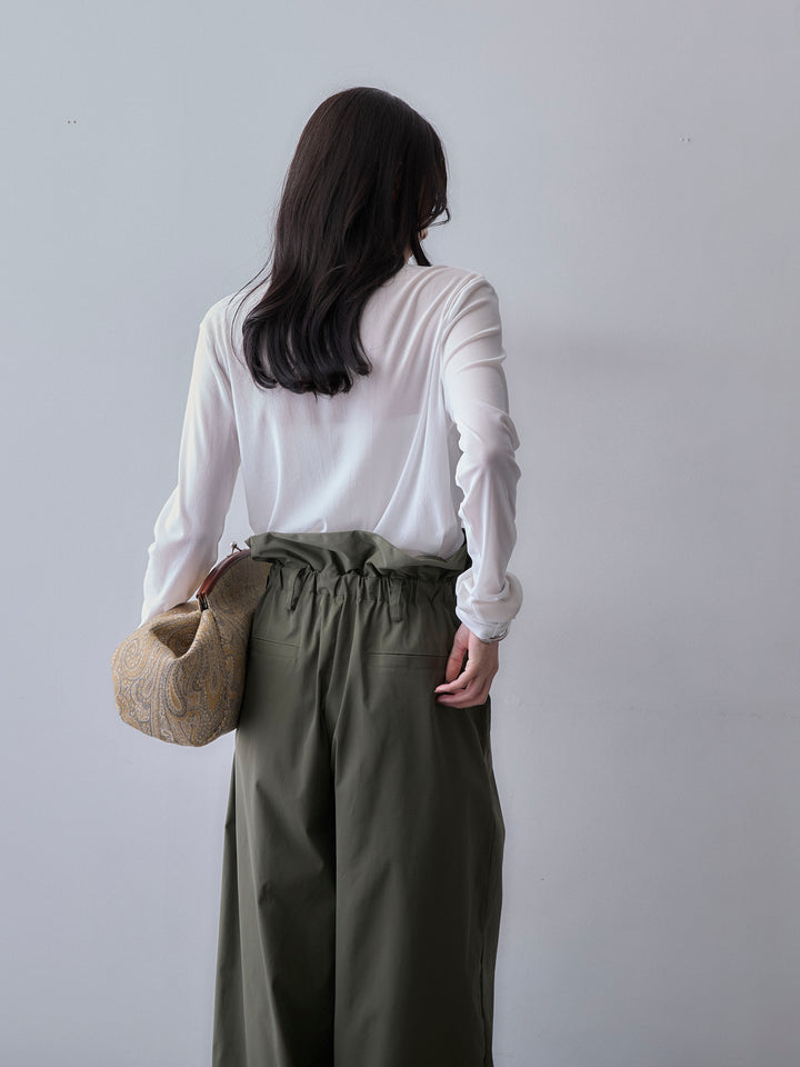 [SET]メッシュボトルネックトップス+メッシュボトルネックトップス(2set)
