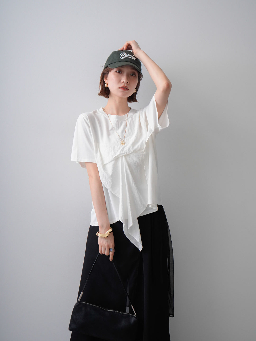 [予約]ラッフルドッキングTEE/white