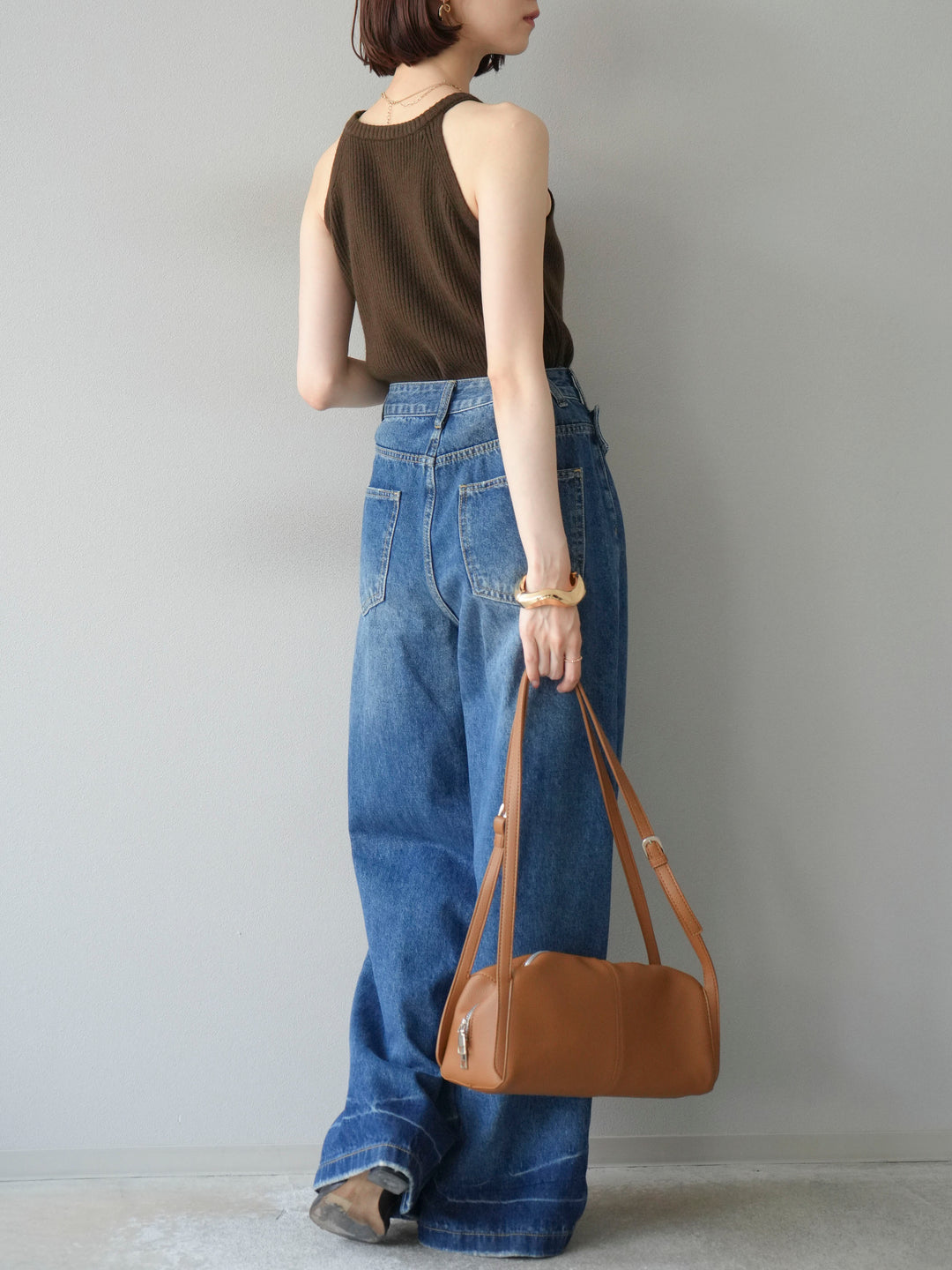 [予約]ラップルーズワイドデニム/ブルー