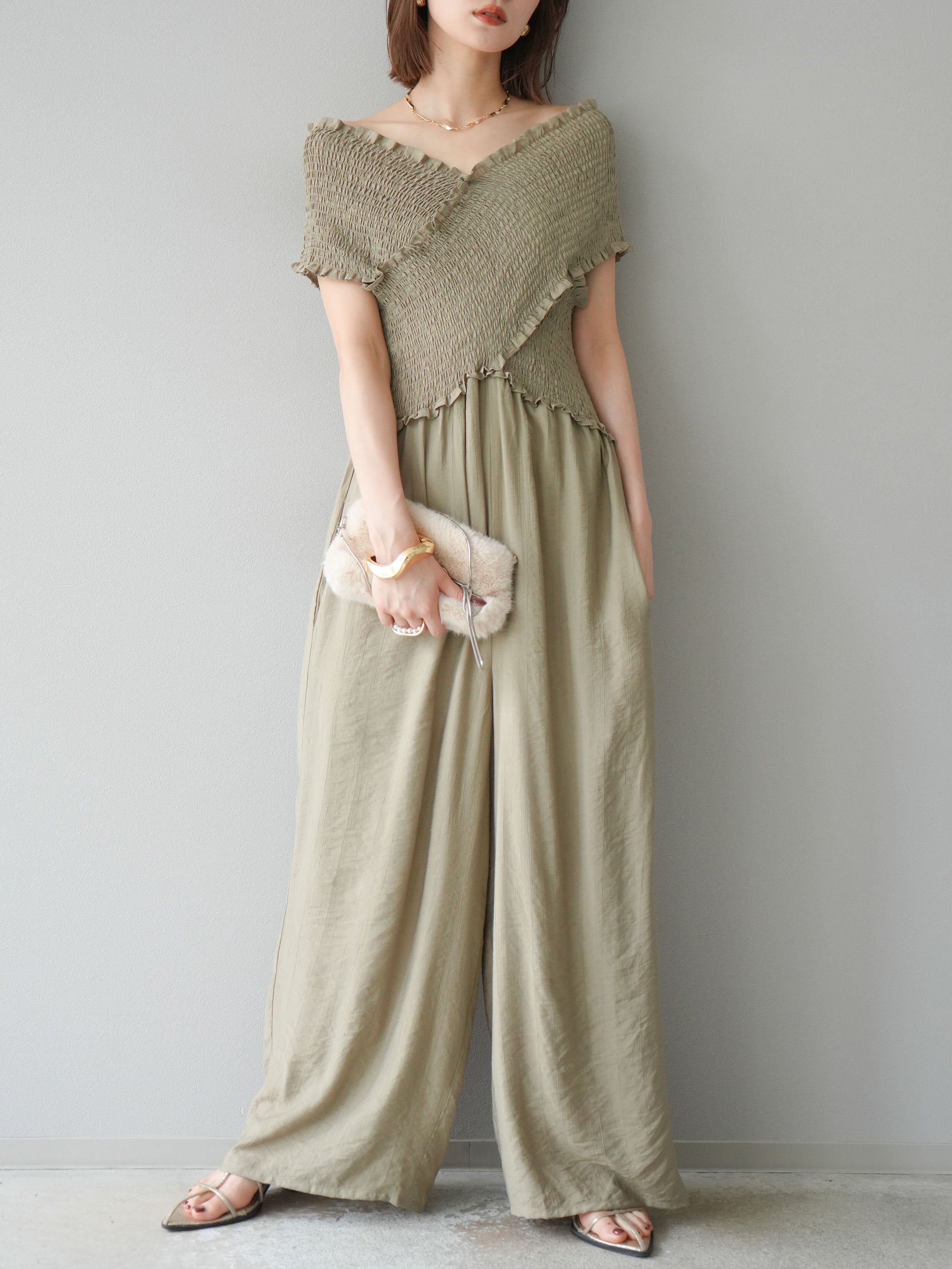 エステルシャーリングサロペット 他 おまとめ2点 予約]ヘザーエステルシャーリングサロペット/ブラウン – Lumier