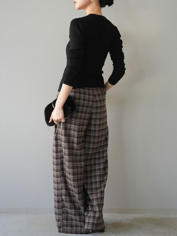 [予約]レイヤードデザインニットカーディガン/ブラック