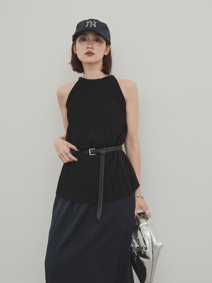 [SET]プリーツニットキャミソール+プリーツニットキャミソール(2set)