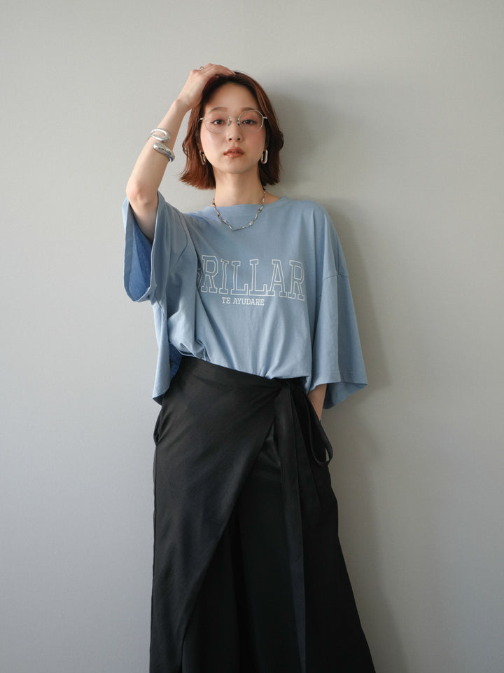 [予約]ボックスシルエットロゴTEE/blue