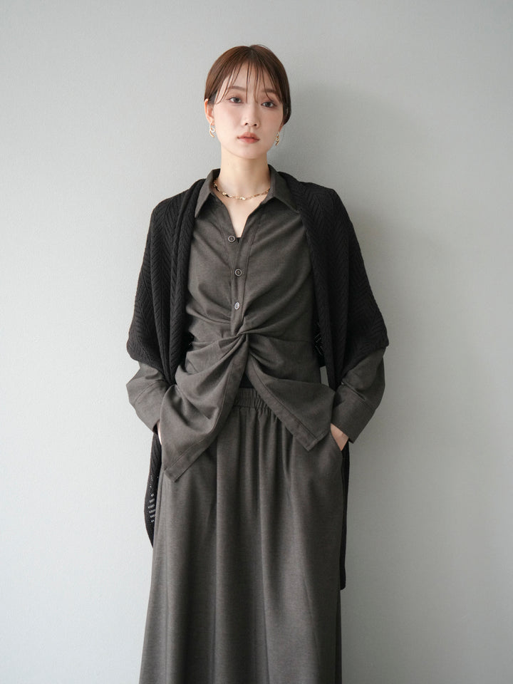[SET]ツイストデザインシャツ＆スカートSET UP