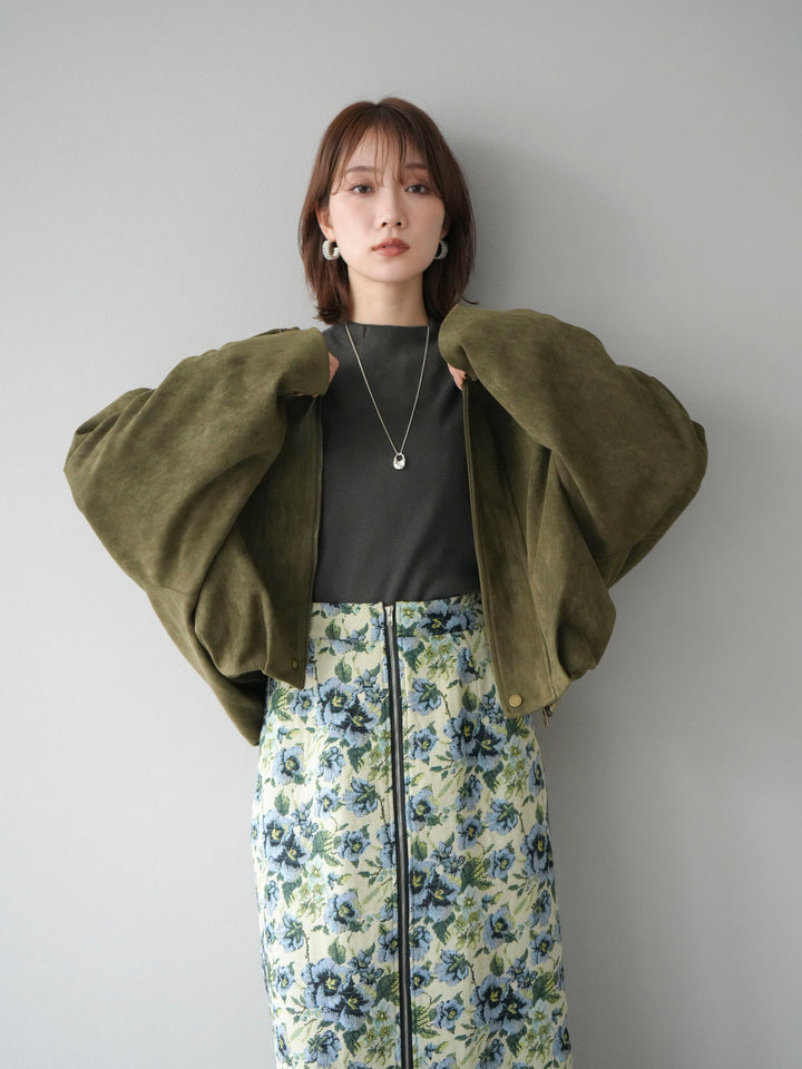 [SET] 麂皮外套上衣 + 小領法式針織上衣（2 組）