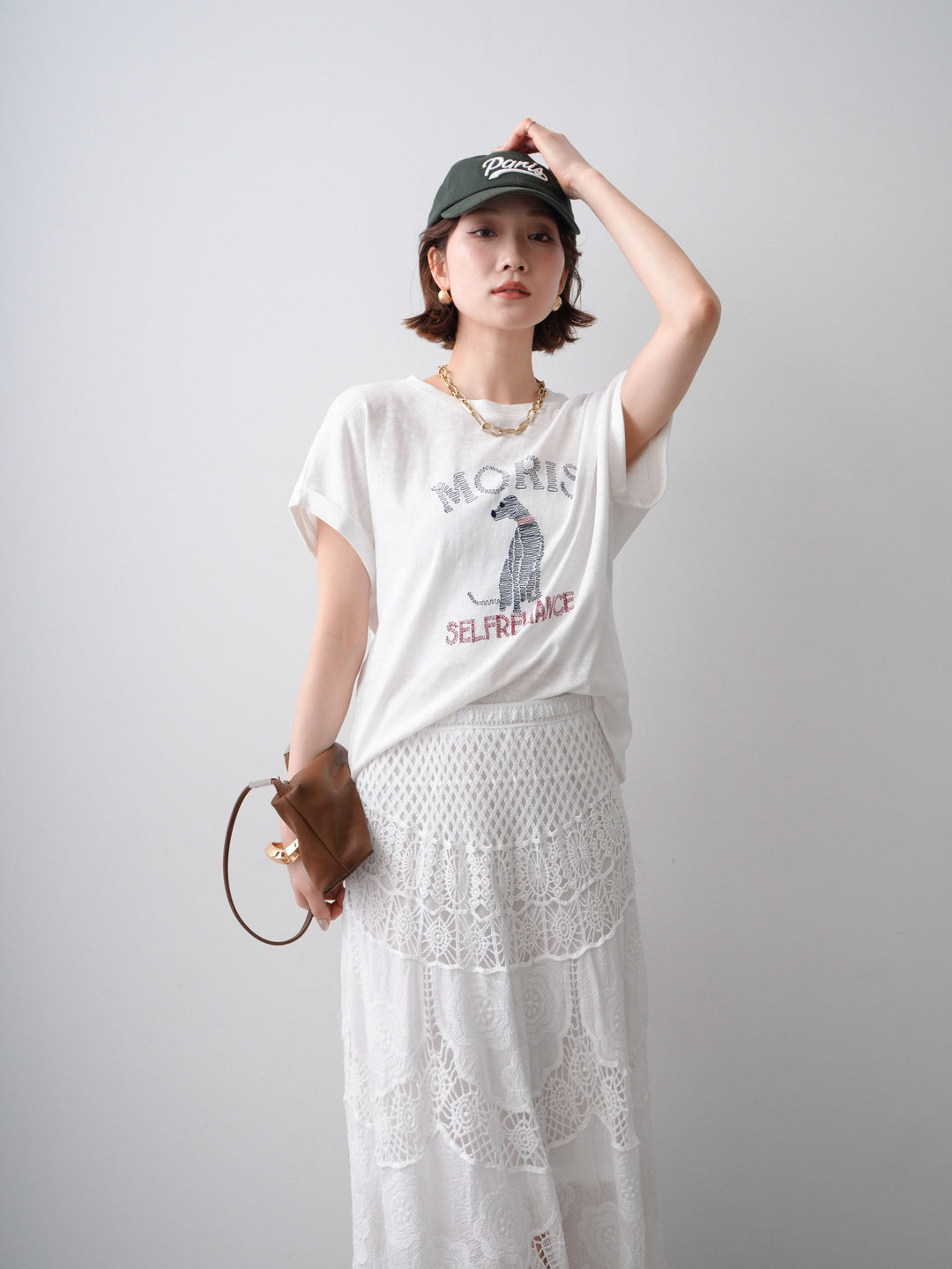 [SET]ドッグエンブロイダリーTEE+ドッグエンブロイダリーTEE(2set)