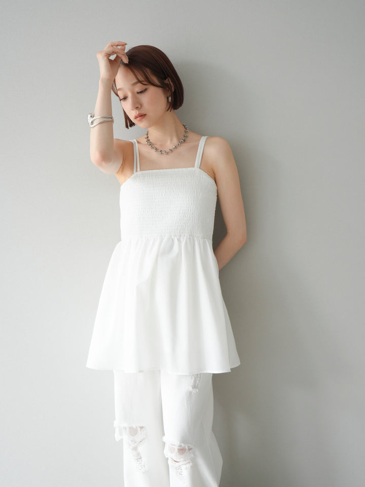 [予約]シャーリングフレアキャミプルオーバー/オフ