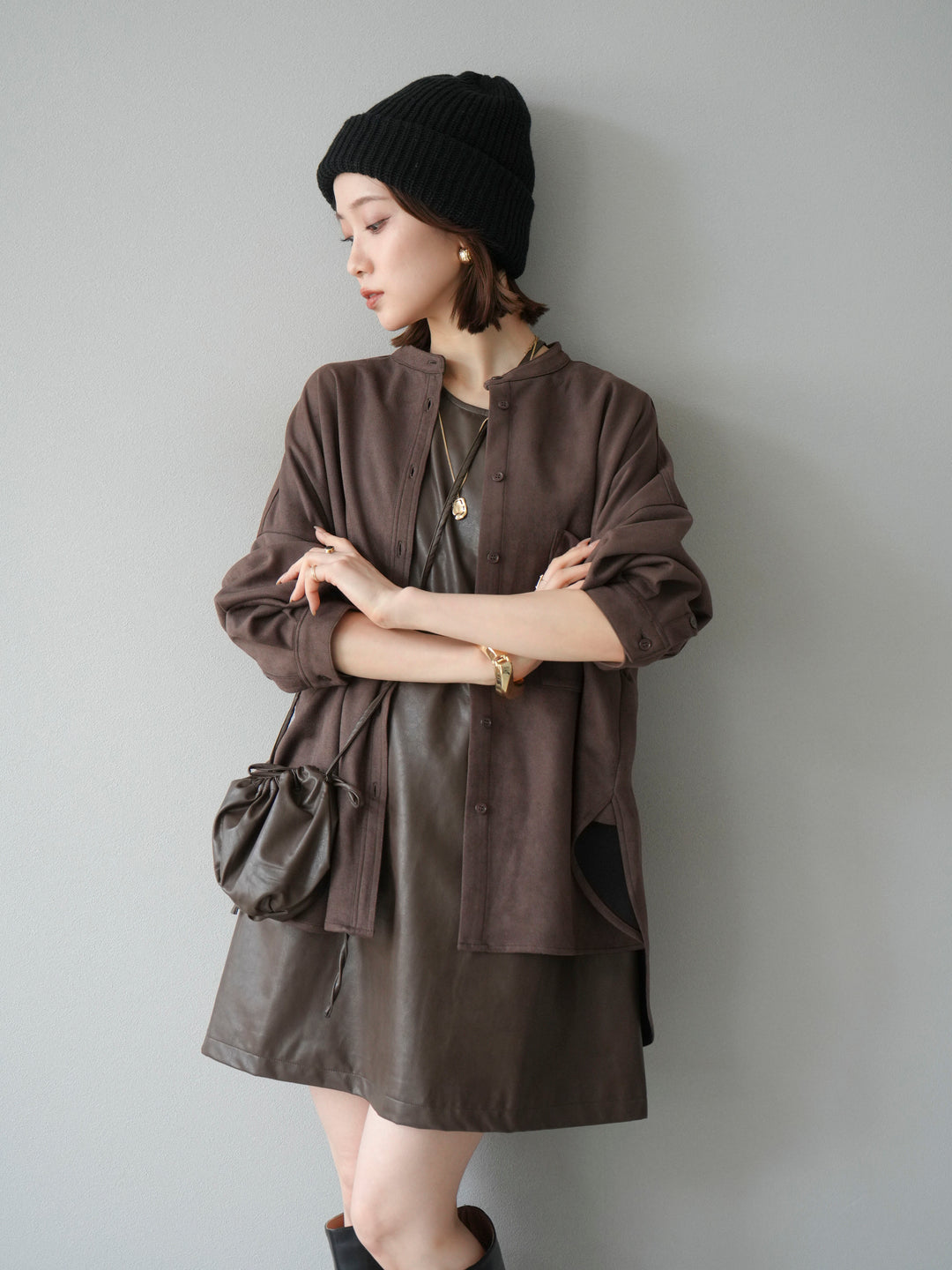 [予約]ニットビーニー/ネイビー