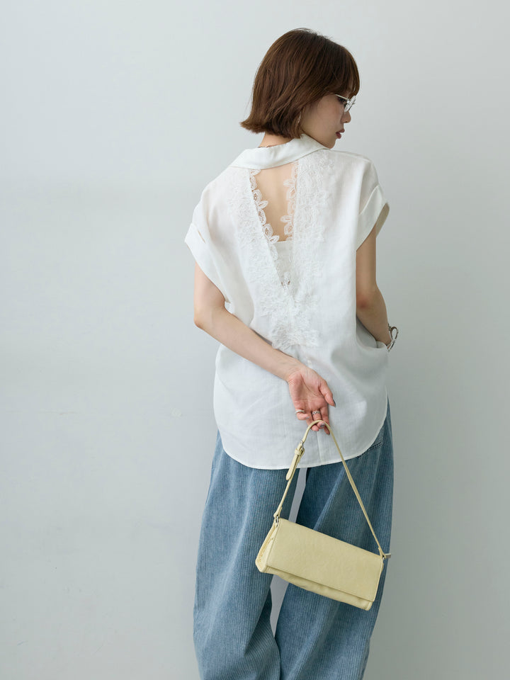 [SET]バックレースフレンチシャツ+バックレースフレンチシャツ(2set)