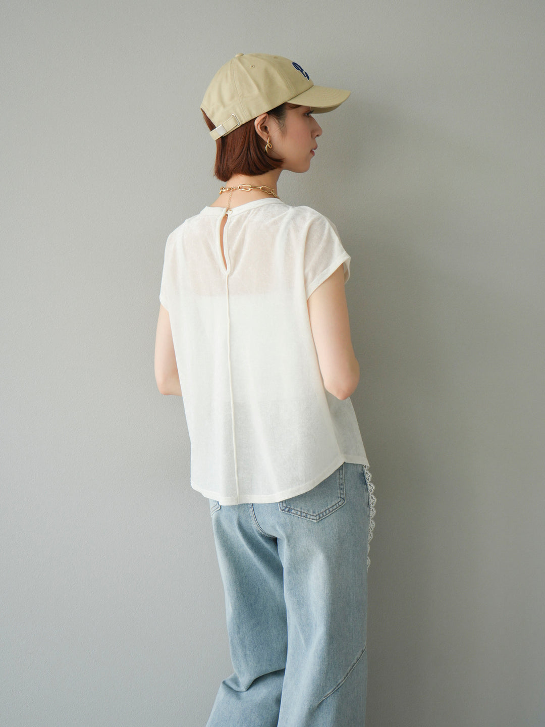 [予約]Parisロゴ刺繍CAP/ベージュ