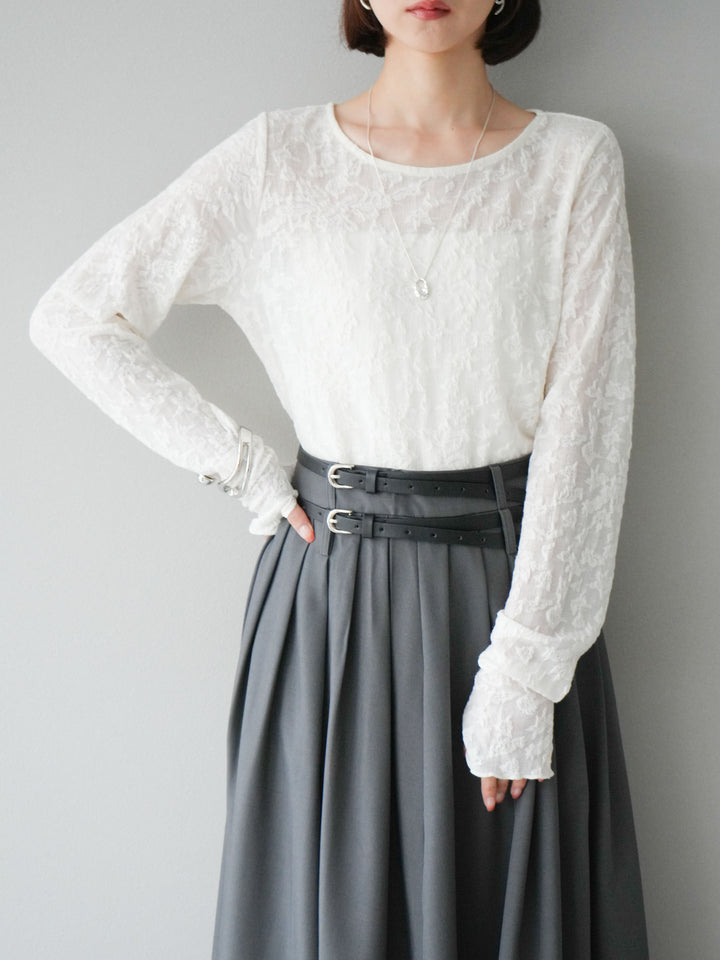 [予約]シアージャガードトップス/アイボリー